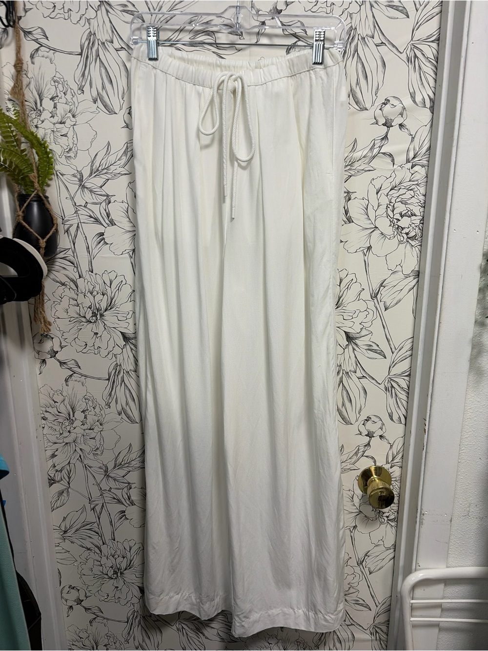 NWT CALIA White Drawstring Swim Coverup pants